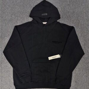 Essentials Black Hoodie for Men